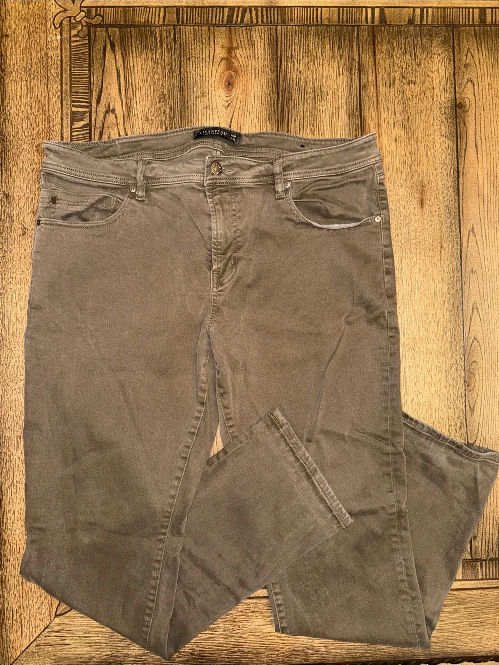 Liverpool Men's Taupe Jeans - Relaxed Fit